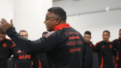 Roger Machado no vestiário do Inter após vitória contra o Santos por 2x1.