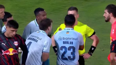 Kannemann e arbitragem Bragantino x Grêmio