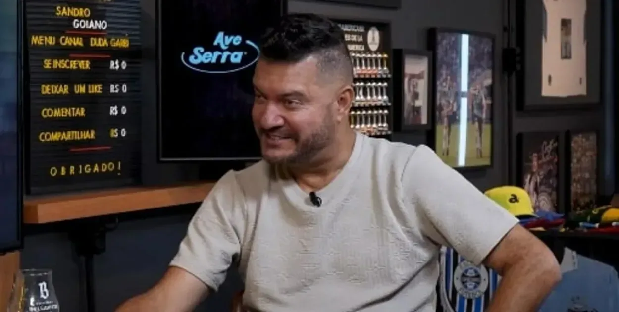 Sandro Goiano revela que um jogador do Grêmio "tremeu" na Batalha dos Aflitos: "Não estava bem" Sandro Goiano ex-Grêmio