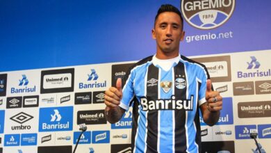 Lucas Barrios na época de Grêmio