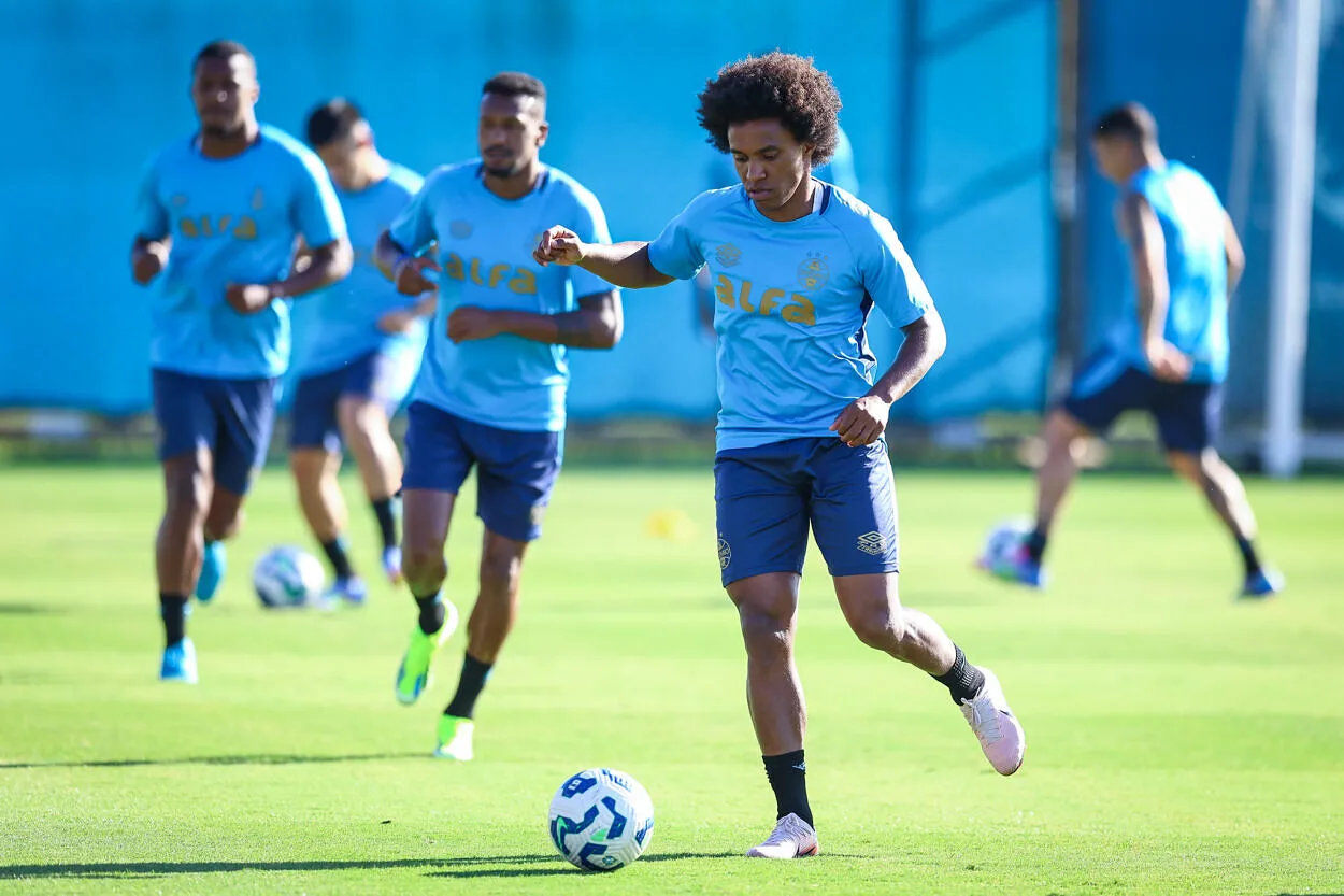 A situação de Willian no Grêmio antes da partida contra o Palmeiras na Arena Grêmio pega o Palmeiras