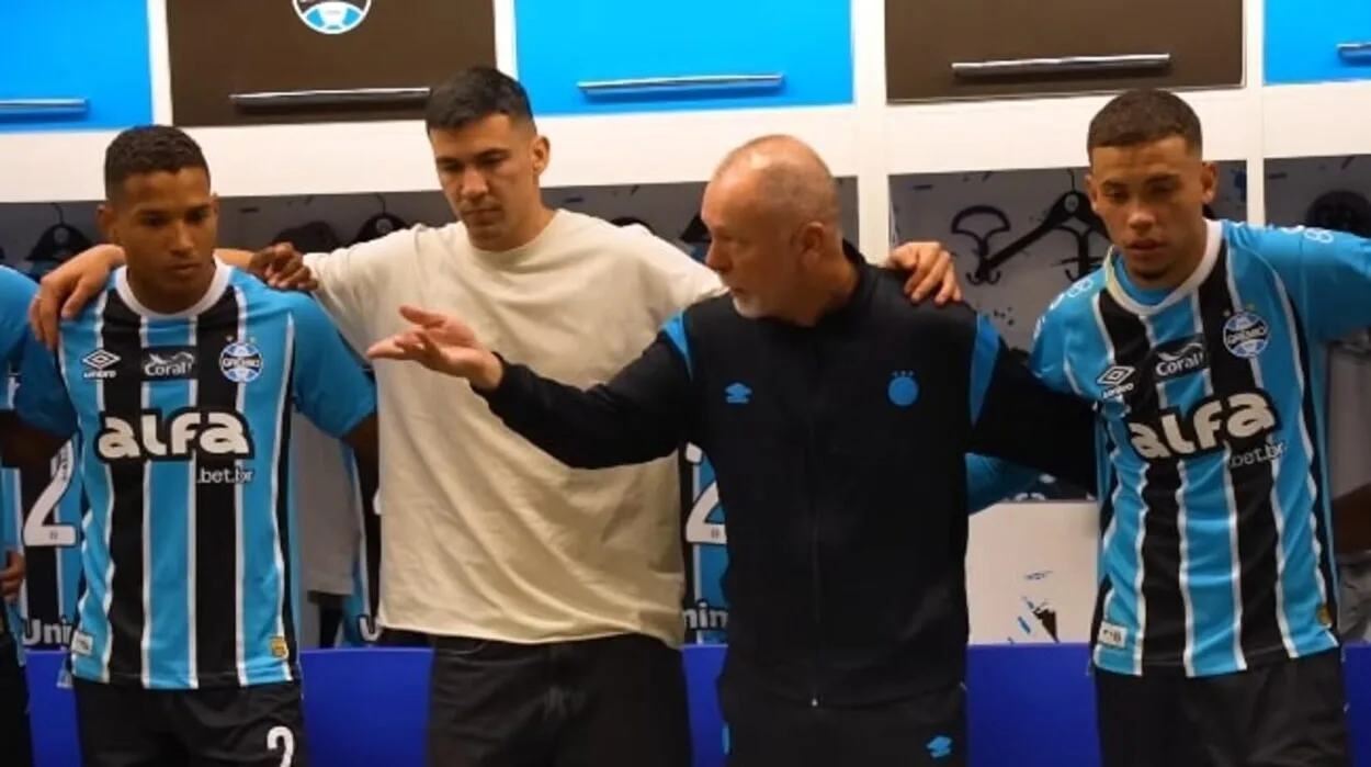 Grêmio no vestiário