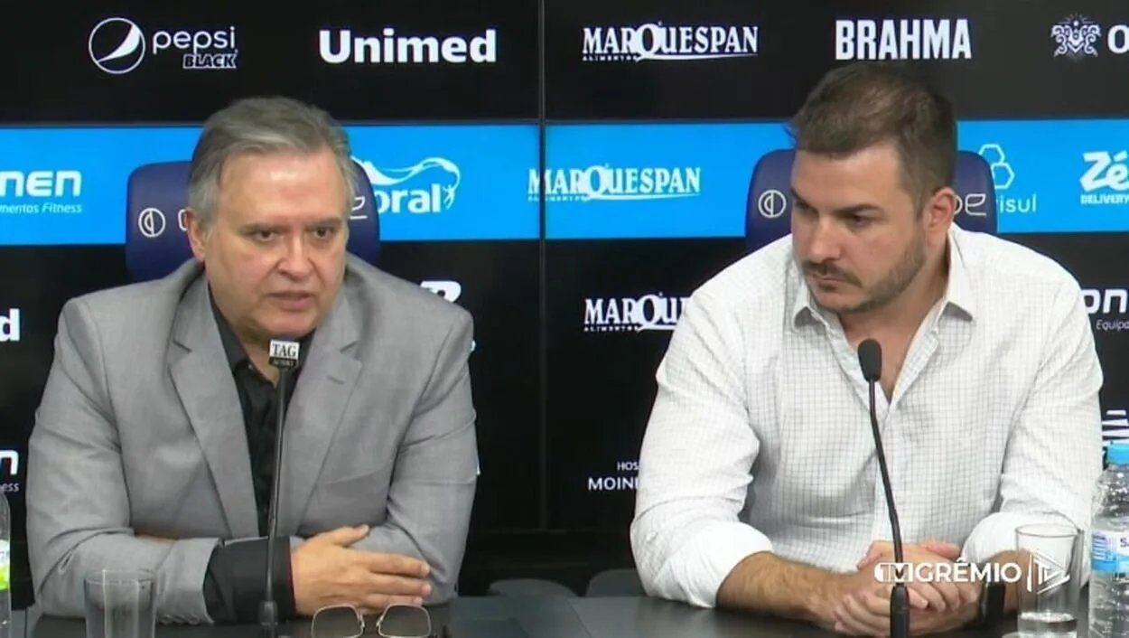 Grêmio com a diretoria