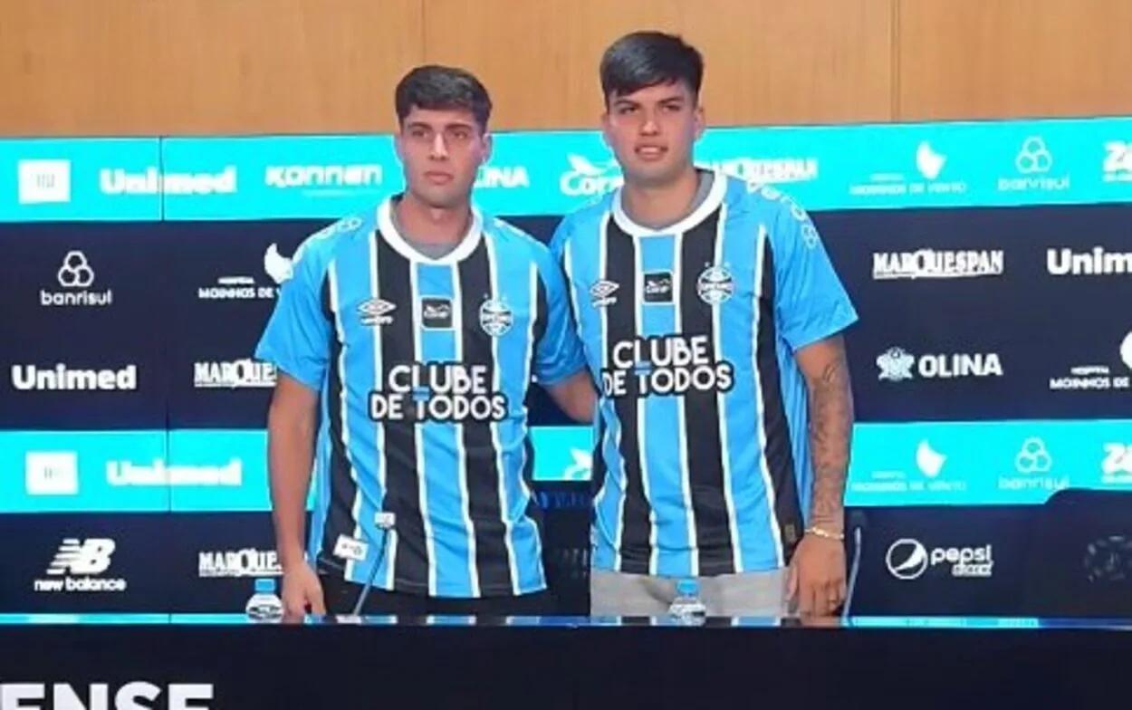 Apresentados, Nardoni e Pérez vibram com chegada ao Grêmio: "Muita vontade" Reforços do Grêmio