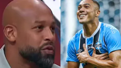 Hoje comentarista, ex-volante do Grêmio vê Carlos Vinícius no radar de Ancelotti: "Muito gol" Grêmio de Carlos Vinícius