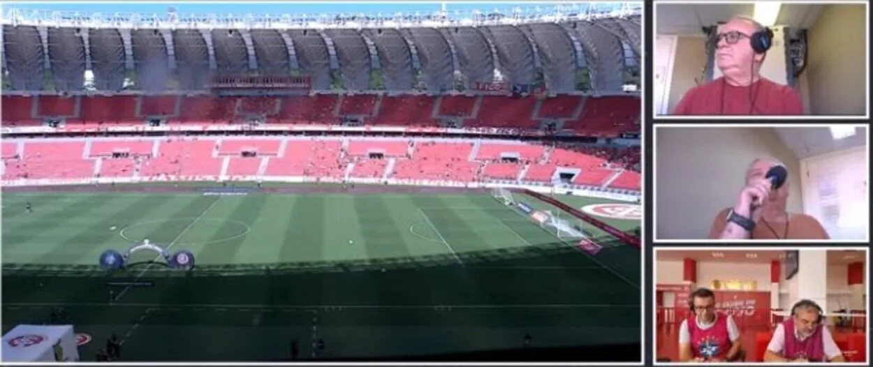 Pedro Ernesto e Guerrinha se assustam com público fraco no Beira-Rio: "Tem mais gente na parada" Inter x Bahia