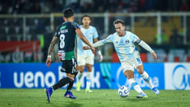 RS - FUTEBOL/CONMEBOL SULAMERICANA 2026 /GREMIO X PALESTINO- ESPORTES - Lance da partida entre Grêmio e Palestino disputada na noite desta quarta-feira, no estádio La Cisterna, em Santiago no Chile, valida pela Copa Sul-Americana 2026. FOTO: LUCAS UEBEL/GREMIO FBPA