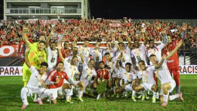 A manifestação de Borré nas redes sociais após o título do Inter na Recopa Gaúcha Inter campeão com Borré