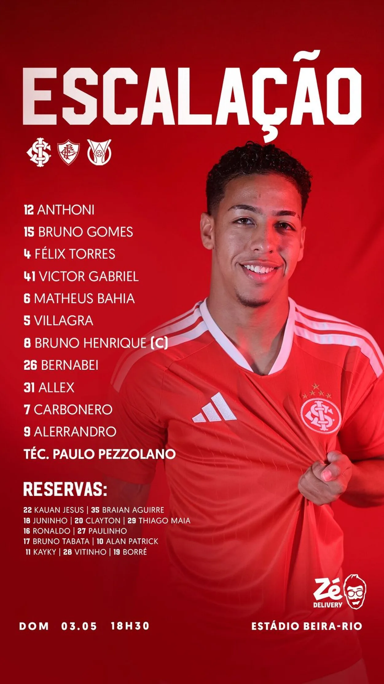Inter muda peças importantes e aposta em Alerrandro contra o Fluminense