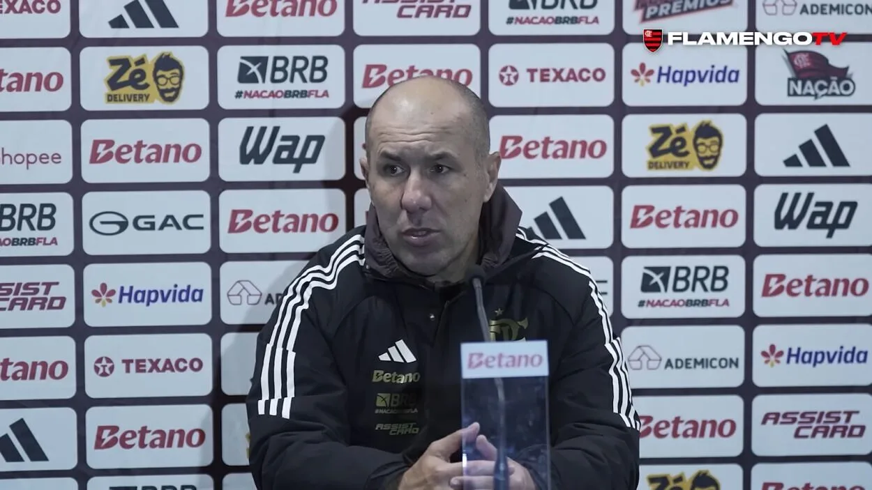 Leonardo Jardim, treinador do Flamengo em coletiva após vencer o Grêmio por 1x0