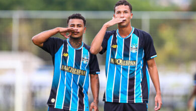 Grêmio mira futuro e aposta em projeto para cuidar da mente da base RS - ESPORTES/U20 : BRASILEIRÃO - Lance da partida RB Bragantino x Grêmio, no CPD Atibaia na data de 21/05/2026, válida pelo Brasileirão Sub-20. FOTO: ANGELO PIERETTI/GRÊMIO FBPA