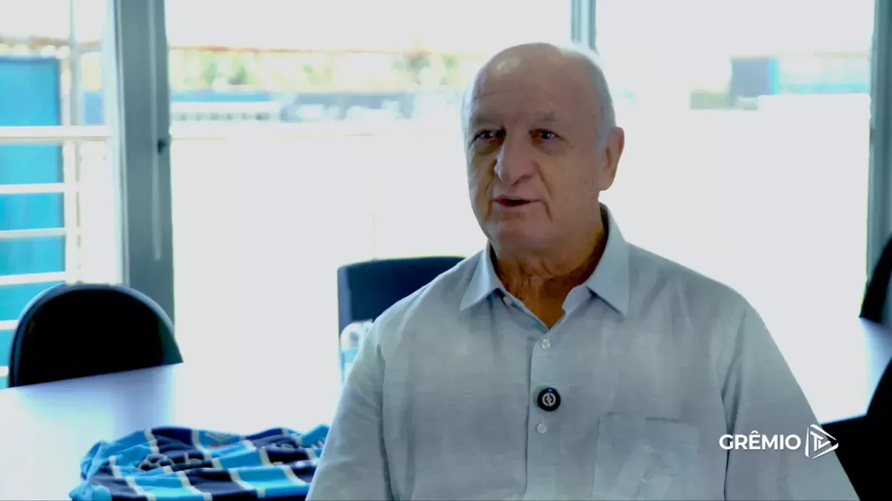 Felipão, coordenador técnico do Grêmio - 2025 Foto: YouTube/Grêmio TV