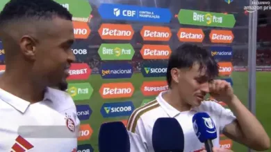Bernabei chora de emoção depois da goleada do Inter: "Estou muito feliz" Bernabei pelo Inter