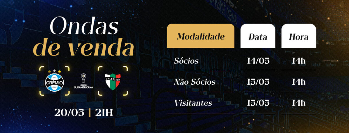 Grêmio faz promoção de ingressos para o próximo jogo da Sul-Americana em casa
