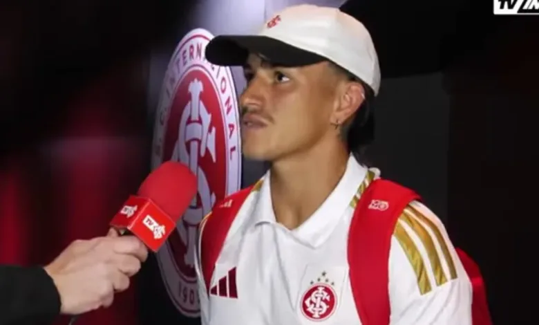 Bernabei em entrevista para a TV Inter