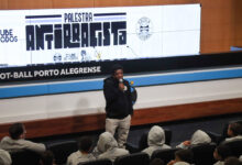 Grêmio realiza palestra contra racismo para os jovens das categorias de base Manuella Menegassi / Grêmio FBPA