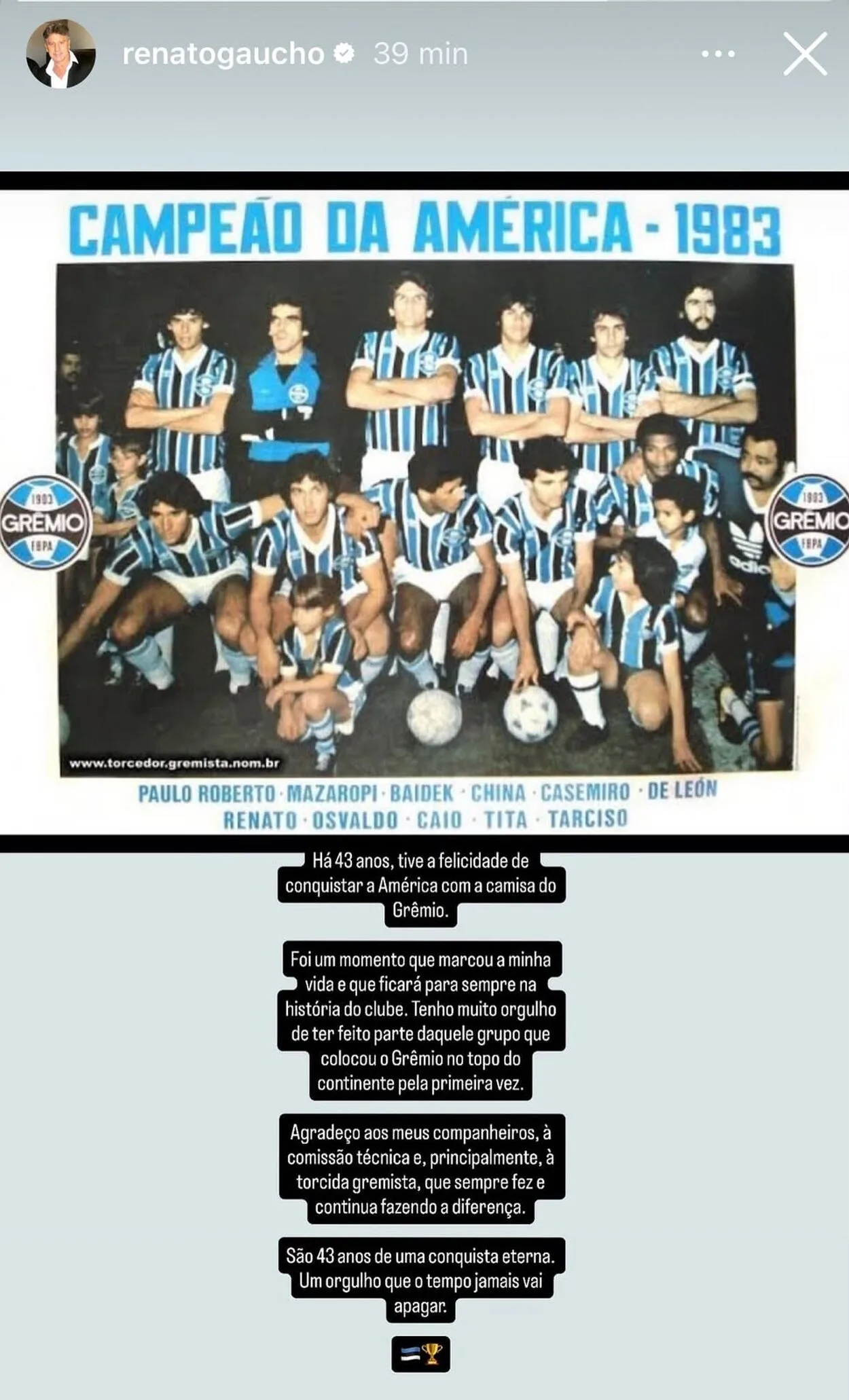 Mensagem de renato