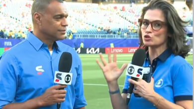 Denilson mostra otimismo e dá conselho para zagueiro do Brasil que vai marcar Haaland Denilson no Jornal Nacional