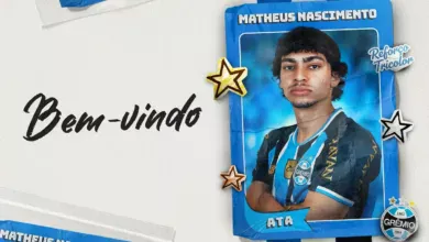 Grêmio anuncia contratação de atacante e comunica assinatura de contrato longo Matheus Nascimento no Grêmio