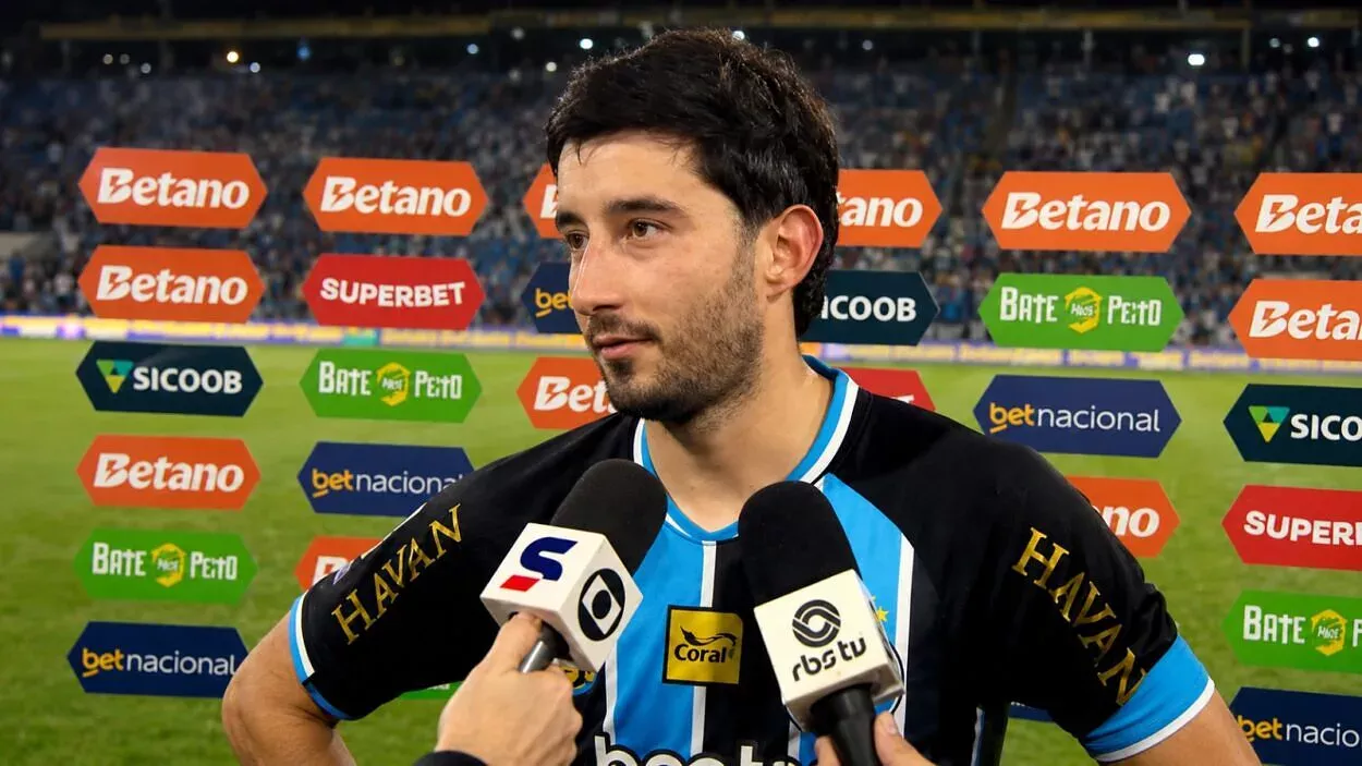 Mathias Villasanti, entrevista para o Premiere após Bragantino 1x0 Grêmio