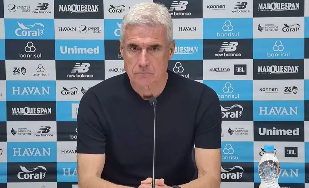 Luís Castro em entrevista coletiva após derrota do Grêio para o Bragantino