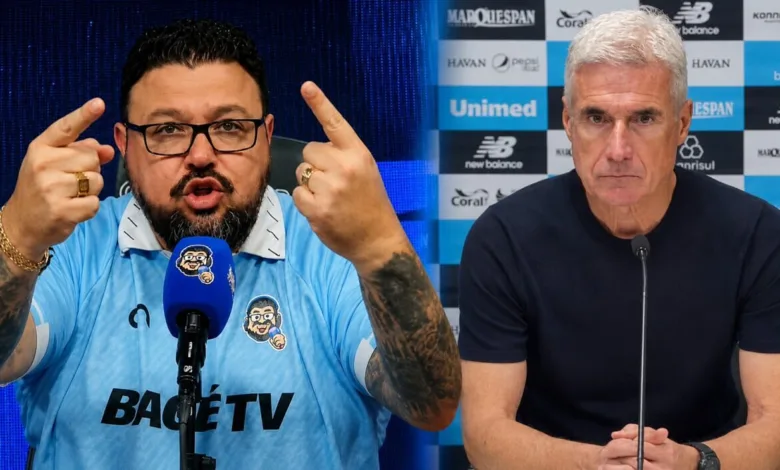 Treinos fechados, imprensa e Abel Ferreira: falas de Bagé e Castro se cruzam no Grêmio Alex Bagé e Luís Castro - Grêmio