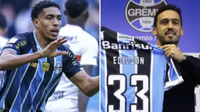 Edilson cita bastidores e diz ter enviado mensagem para Wallace após vitória do Grêmio Edilson e Wallace no Grêmio