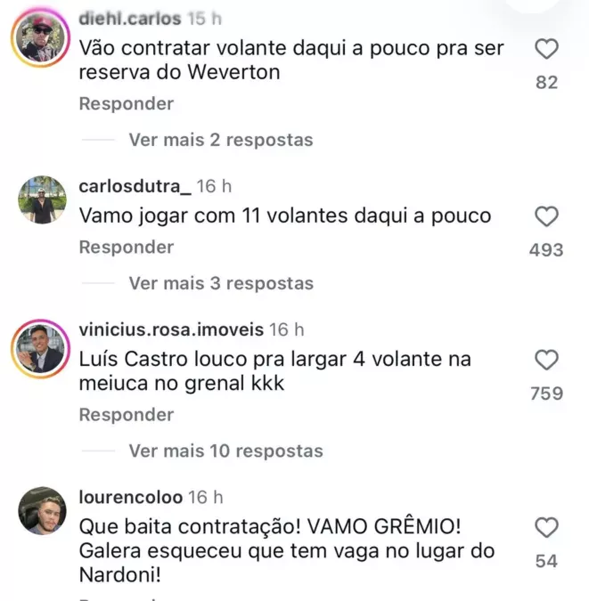 Como a torcida do Grêmio reagiu à contratação de novo volante para o elenco