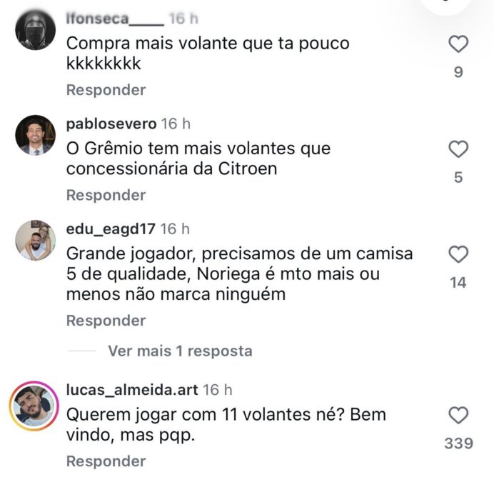 Como a torcida do Grêmio reagiu à contratação de novo volante para o elenco