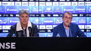 Presidente do Grêmio reclama de arbitragem e manda recado para Luís Castro Odorico Roman Jr, Renato Portaluppi