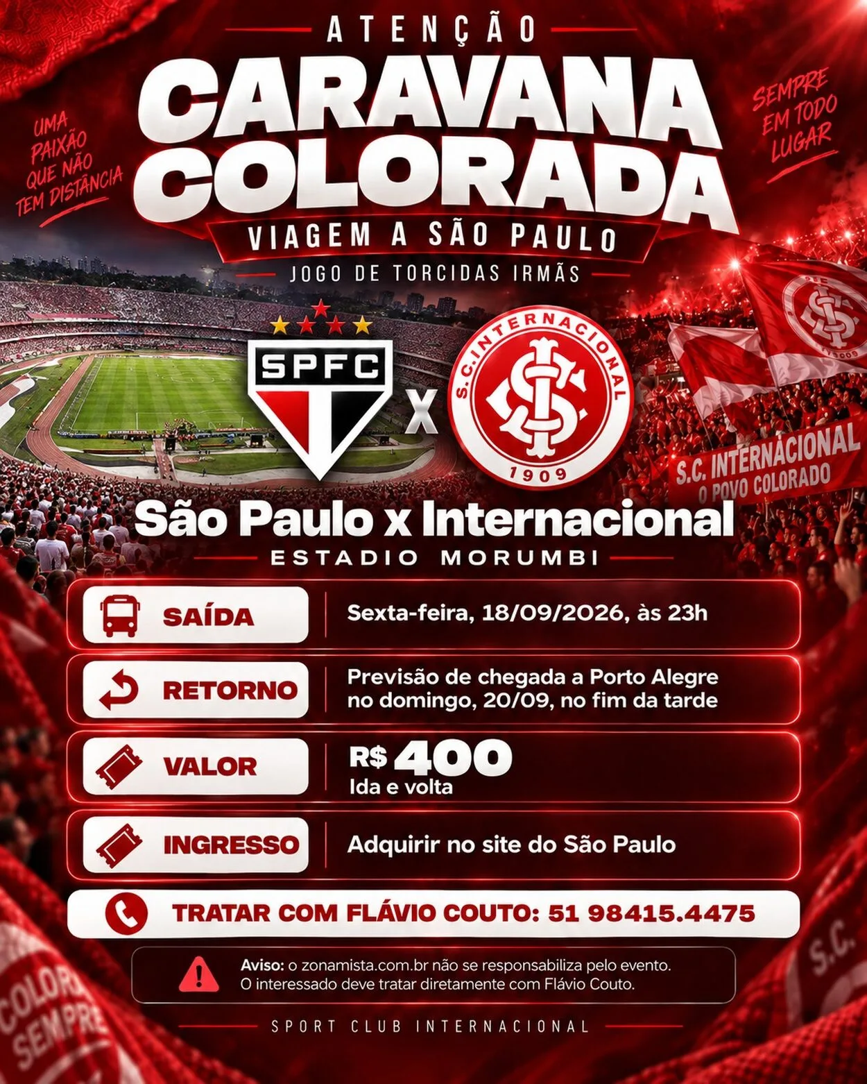 Caravana Colorada para São Paulo
