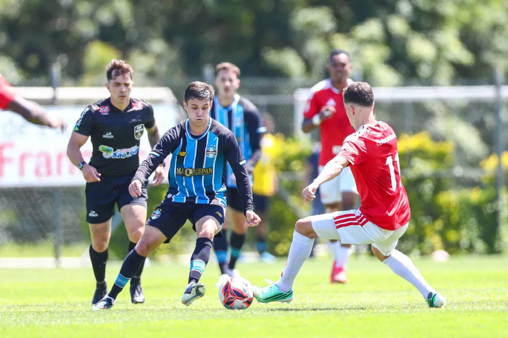 RS - ESPORTES/U20: Copa Sul - Lance da partida Internacional x Grêmio, no CT Morada dos Quero-Queros, em Alvorada, na data de 02/10/2026, válida pela Copa Sul Sub-20. FOTO: ANGELO PIERETTI/GRÊMIO FBPA