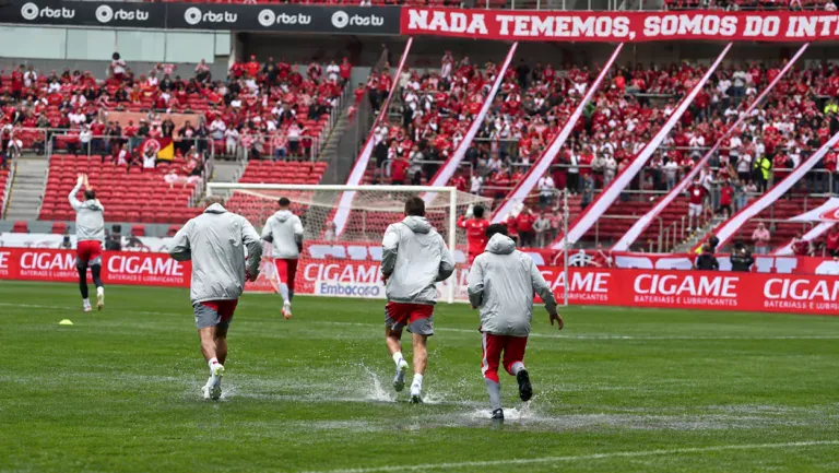 Aquecimento Chuvoso no Estádio do Inter
