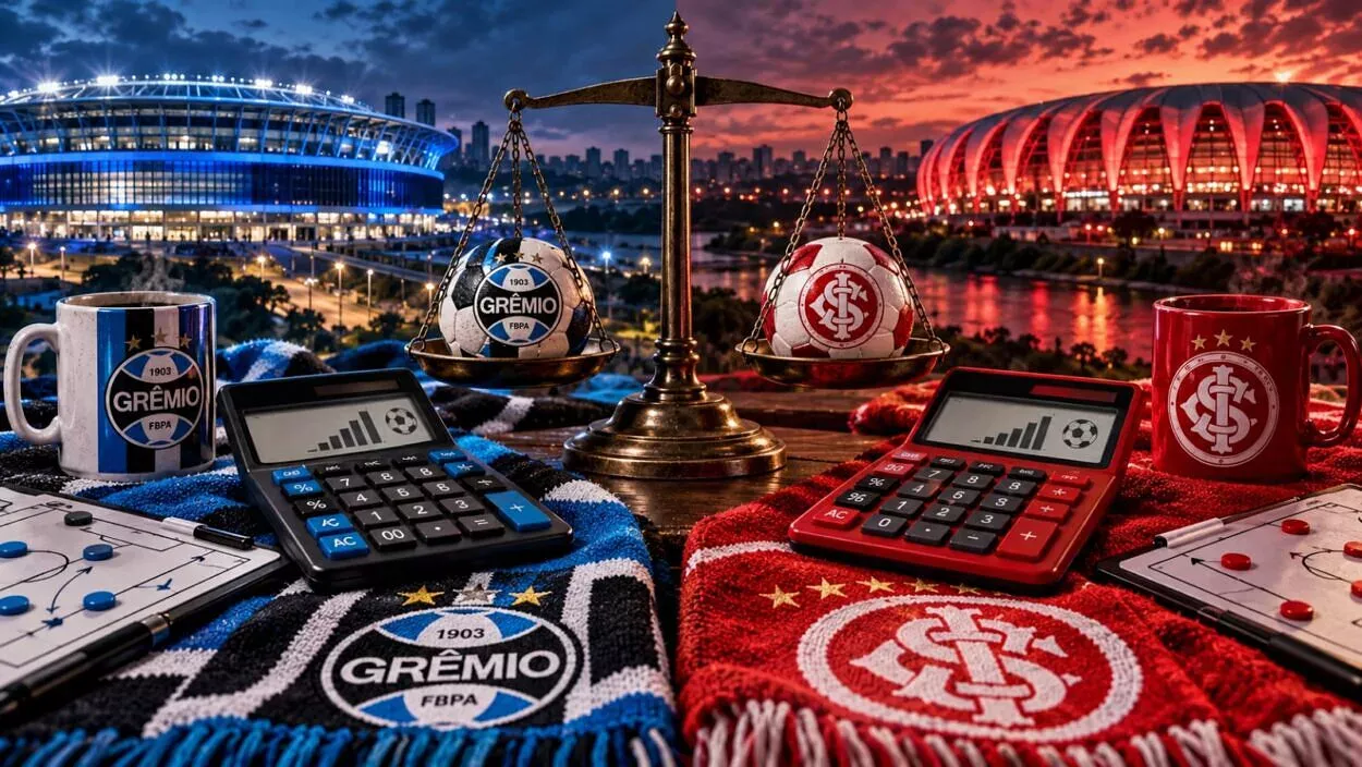 UFMG atualiza risco de rebaixamento de Grêmio e Inter e revela diferença importante Calculadora