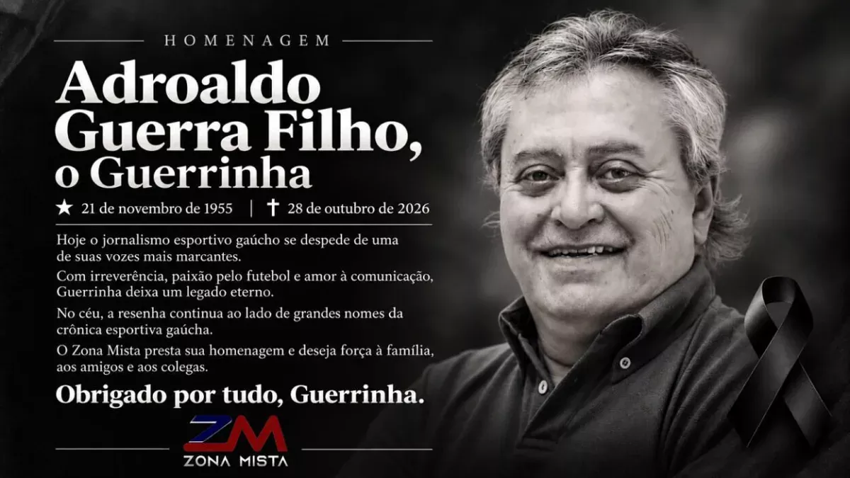 Morre Guerrinha aos 70 anos: Grêmio e Inter prestam homenagens ao jornalista Homenagem Zona Mista a Guerrinha