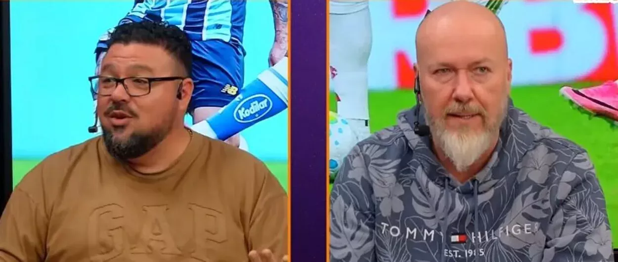 Fabiano Baldasso, jornalista e Alex Bagé, jornalista
